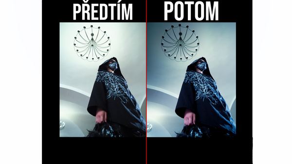 Ukázka postprodukce: fotografie před úpravou a po ní
